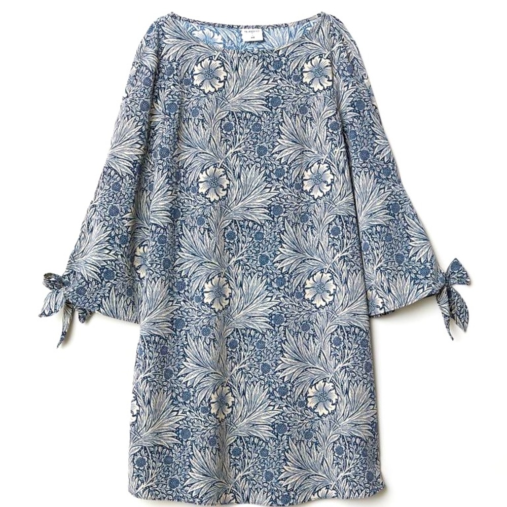 Limited Edition Blue Cornflower William Morris x H&M tunic dress US2